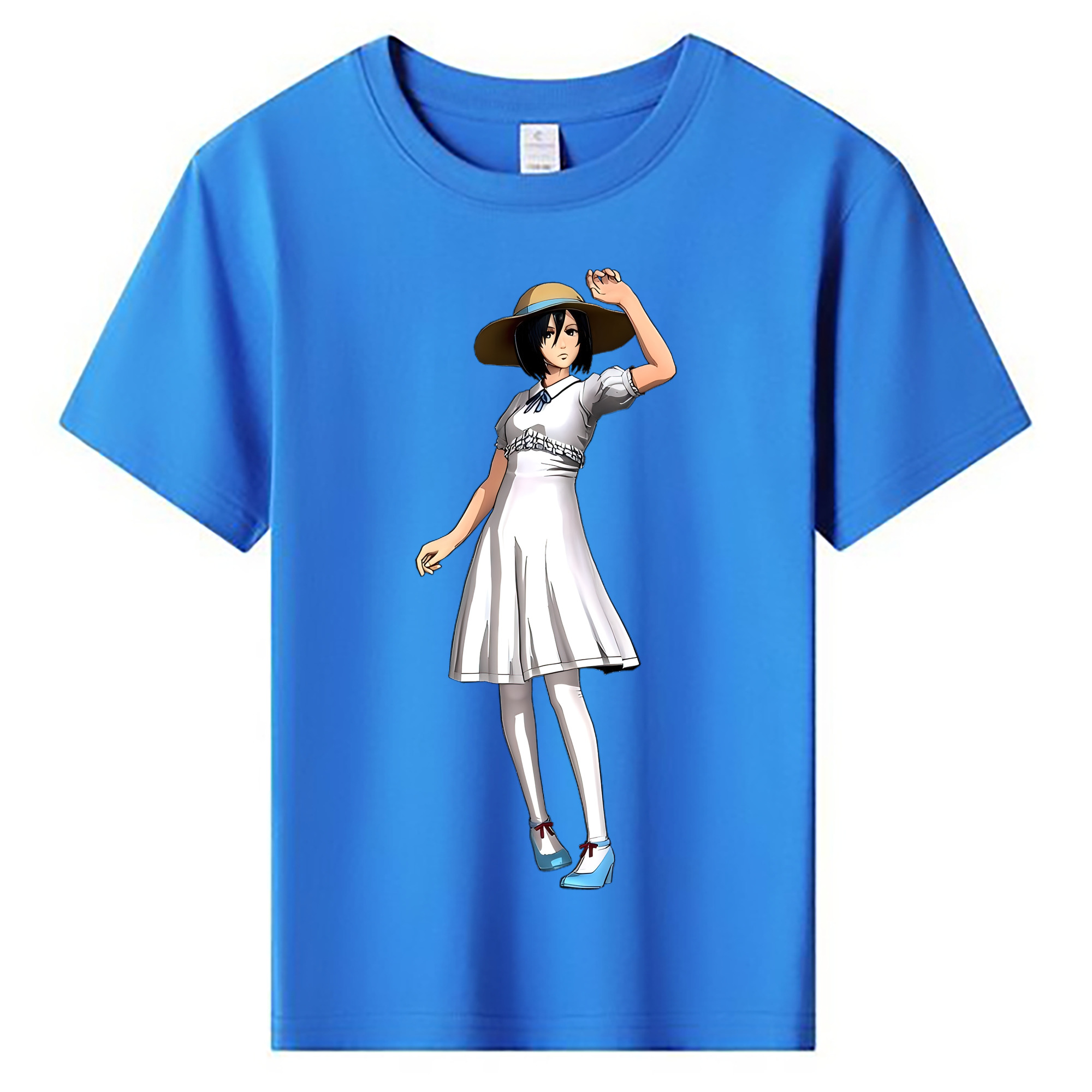 （画像用） 進撃の巨人 ミカサ·アッカーマン Attack on Titan Mikasa Ackerman 綿100％キッズTシャツ（フロントプリント）